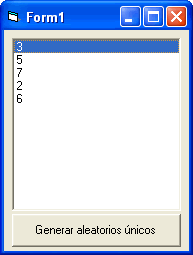 formulario para visualizar los números aleatorios