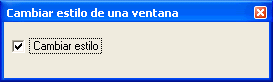 ventana con estilo Barra de herramientas o toolwindow