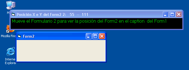 vista del ejemplo en visual basic para interceptar cambio de posición de ventanas de windows