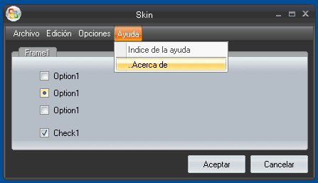 vista previa del formulario con el estilo office 2007