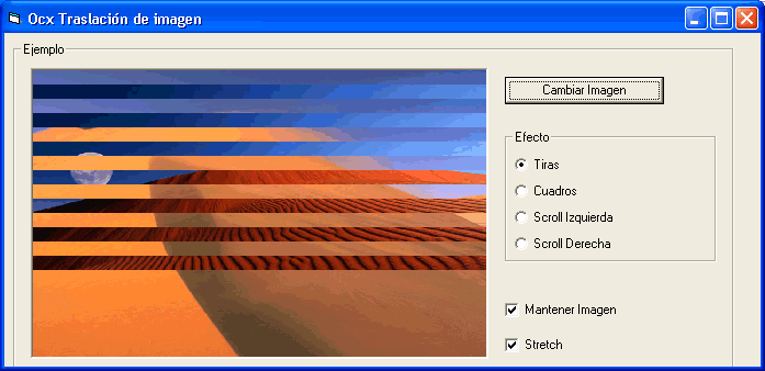 vista previa del ejemplo en visual basic