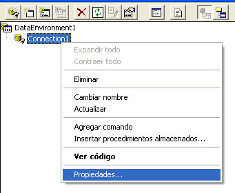 vista previa de propiedades de entorno de datos