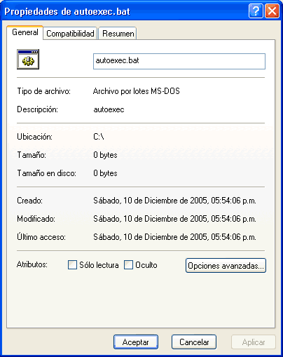 cuadro de diálogo propiedades de archivo usando el api ShellExecuteEx