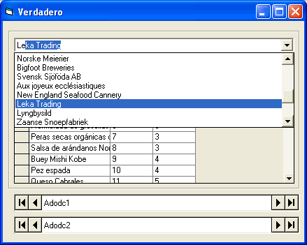 vista del formulario del ejemplo 2 con los controles a usar