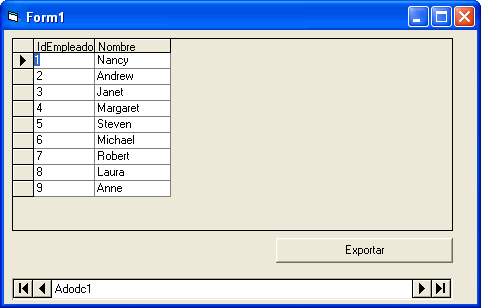 Exportando datos desde Visual Basic a Word mediante Ado