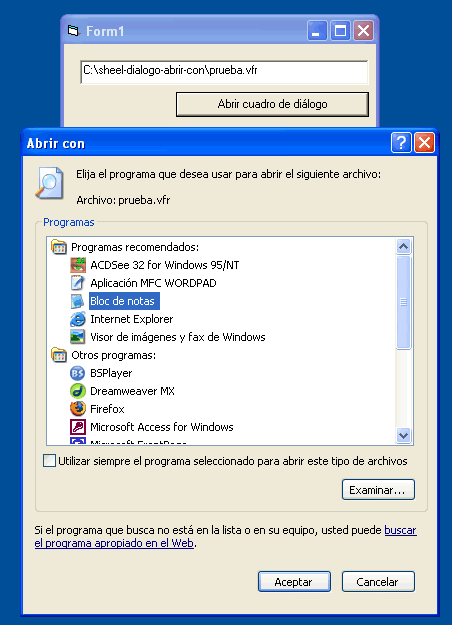 Vista previa del ejemplo