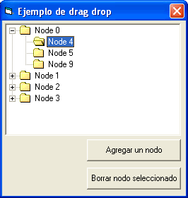vista del formulario para agregar nuevos nodos y poder hacer el drag and drop