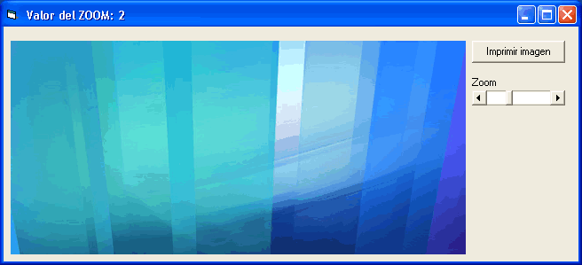 Vista del ejemplo para imprimir en vb una imagen con zoom