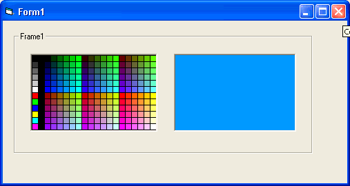 vista del picturebox con la paleta de colores