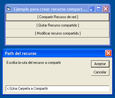 vista del formulario con los botones para crear y modificar los recursos