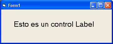 Vista previa de un control Label o etiqueta de Visual Basic