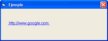 vista del ejemplo para utilizar el evento MouseMove