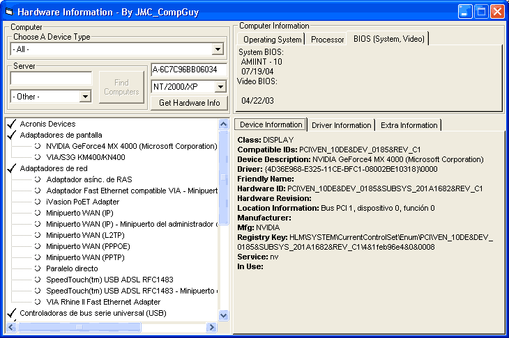 Código fuente en Visual Basic de un programa que permite recuperar y obtener muchisima información y detalles del sistema y de la Pc