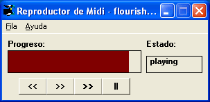 vista previa del reproductor de midis