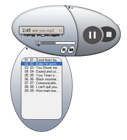 vista previa del reproductor mp3